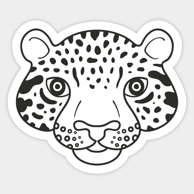 Jaguar black Sticker by Eduardo Tejedor